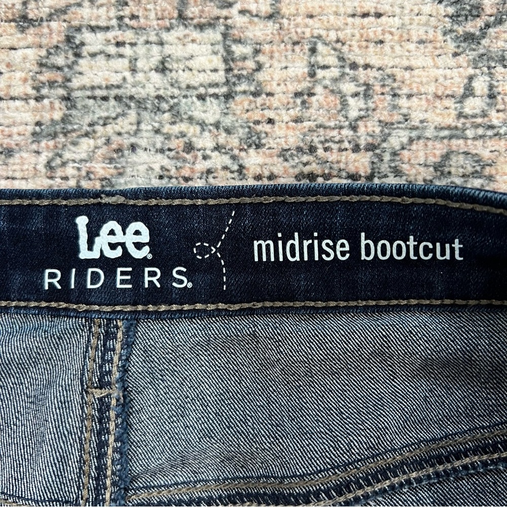 Lee Riders Bootcut Jeans Womens 16 Long Mid Rise Stretch - Picture 12 of 14